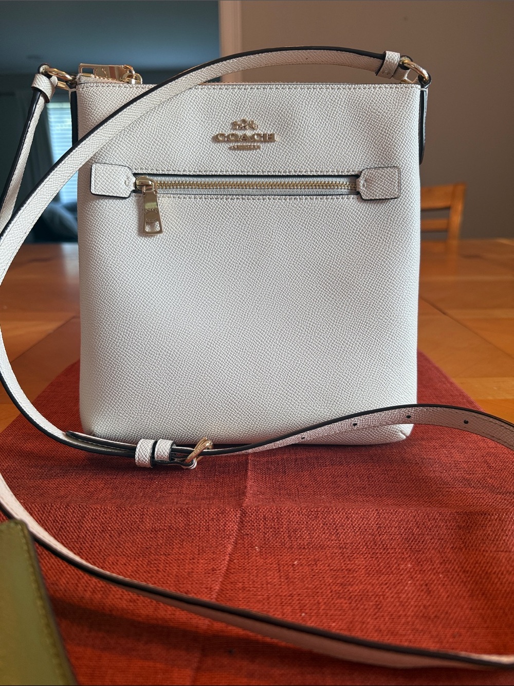 Coach Cream Leather Crossbody with Gold Hardware - Picture 2 of 5